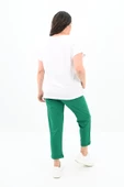 Kadın Büyük Beden Kız Baskılı T-shirt Takım 3800-23 - 10
