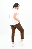 Kadın Büyük Beden Kız Baskılı T-shirt Takım 3800-23 - 5