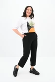 Kadın Büyük Beden Baskı Detaylı T-shirt Takım 8105-24 - 3