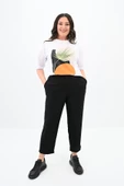 Kadın Büyük Beden Baskı Detaylı T-shirt Takım 8105-24 - 2