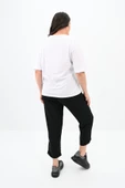 Kadın Büyük Beden Baskı Detaylı T-shirt Takım 8105-24 - 4