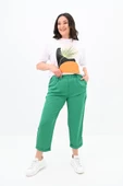 Kadın Büyük Beden Baskı Detaylı T-shirt Takım 8105-24 - 10