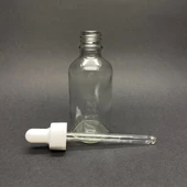 50Ml Beyaz Plastik Kapaklı Şeffaf Cam Damlalıklı Şişe ,  50 Cc Saydam Cam Damlalıklı Şişe x 6 Adet thumbnail 2