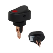 Ayt IC-132A-2 Işıklı 12 Volt Dc 20 Amper On Off Anahtar Aç Kapa Düğme Buton 31 x 43 mm ASW-20D-2 - 2