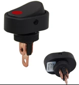 Ayt IC-132A-2 Işıklı 12 Volt Dc 20 Amper On Off Anahtar Aç Kapa Düğme Buton 31 x 43 mm ASW-20D-2 - 1