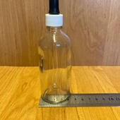 100Ml Beyaz Plastik Kapaklı Şeffaf Cam Damlalıklı Şişe ,  100 Cc Saydam Cam Damlalıklı Şişe x 6 Adet thumbnail 4