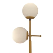 Günay 2li Gold Beyaz Camlı Modern Dekoratif Tasarım Oturma Odası-Salon Lambader thumbnail 3