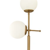 Günay 2li Eskitme Beyaz Camlı Modern Dekoratif Tasarım Oturma Odası-Salon Lambader thumbnail 2