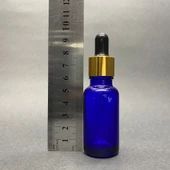 20Ml Mavi Cam Damlalıklı Şişe , Gold Metal Kapak , 20 Cc Mavi Cam Damlalıklı Şişe x 6 Adet thumbnail 3