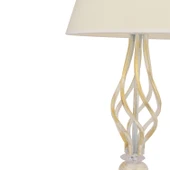 Lupin Beyaz Şapkalı Beyaz Masa Lambası Modern Tasarım Salon-Yatak Odası Abajur thumbnail 7