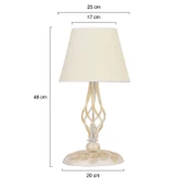 Lupin Beyaz Şapkalı Beyaz Masa Lambası Modern Tasarım Salon-Yatak Odası Abajur thumbnail 9