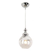 Leon Tekli Krom Sarkıt Salon Avize Çap:15Cm thumbnail 5