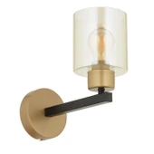 Jade Eskitme Siyah Boyalı Bal Camlı Duvar Lambası Yatak Odası-Banyo-Yatak Başı Aplik thumbnail 6