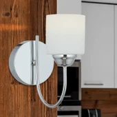 Esila Krom Kaplamalı Duvar Lambası Yatak Odası-Yatak Başı-Banyo İçin Modern Aplik thumbnail 1