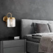 Rachel Eskitme Kristal Taşlı Duvar Lambası Yatak Odası-Yatak Başı-Salon için Aplik thumbnail 1