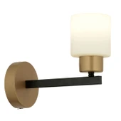 Jade Eskitme Siyah Boyalı Beyaz Camlı Duvar Lambası Yatak Odası-Banyo-Yatak Başı Aplik thumbnail 4