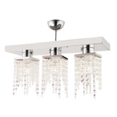 Apliqa Nikola 3Lü Krom Kristalli Taşlı Modern Tasarım Kristal Salon Avize - 3