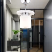 Atlas Tekli Beyaz Yuvarlak Modern Genç Odası Mutfak- Banyo Mutfak Salon Spot Avize thumbnail 2