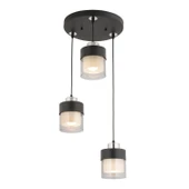 Boris 3 Lü Yuvarlak Siyah-Krom Sarkıt Modern Genç Odası Mutfak Salon Sarkıt Avize thumbnail 5