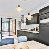 Gönen 2Li Beyaz Sıralı Patinalı Modern Retro Sarkıt Mutfak Salon Avize thumbnail 2