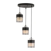 Boris 3 Lü Yuvarlak Siyah-Krom Sarkıt Modern Genç Odası Mutfak Salon Sarkıt Avize thumbnail 2