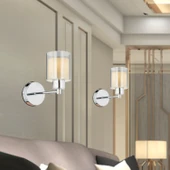 Goldie Krom Yatak Odası-Yatak Başı Duvar Lambası 2'li Aplik Seti thumbnail 1