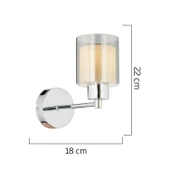 Goldie Krom Yatak Odası-Yatak Başı Duvar Lambası 2'li Aplik Seti thumbnail 3