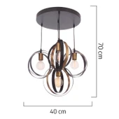 Avanos 4'Lü Modern Retro Sarkıt Mutfak Salon Avize thumbnail 3