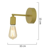 Binay Gold Boyalı Duvar Lambası Yatak Odası-Yatak Başı-Banyo Aplik thumbnail 4