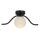 Apliqa Zeyna Siyah Tekli Plafonyer Modern Mutfak Retro Salon Avize thumbnail 1