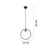 Apliqa Geo Camlı Daire Sarkıt Modern Spor Genç Odası Salon Avize - 10