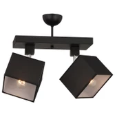 Apliqa Grande 2Li Siyah Modern Koridor Mutfak Salon Plafonyer Avize thumbnail 1