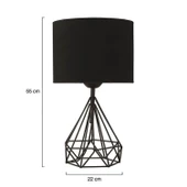 Apliqa Bien Siyah Modern Tasarım Salon-Oturma Odası Retro Abajur - 3