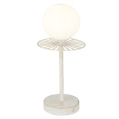 Apliqa Rakes Beyaz Silme Abajur Salon-Yatak Odası Modern Tasarım Masa Lambası thumbnail 2