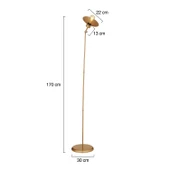 Viola Eskitme Dekoratif Tasarım Retro Modern Metal Lambader thumbnail 4