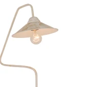 Helga Beyaz Patinalı Dekoratif Tasarım Retro Modern Metal Lambader thumbnail 6