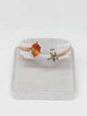 Akik Taşı Yaprak Motifli Bakır Bileklik (52484) thumbnail 1