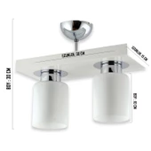 Apliqa Kiaria İkili Modern Plafonyer Genç Odası MutfakYatak Odası Avize thumbnail 6