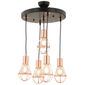 Apliqa Ciri 5 Li Yuvarlak Gold Kaplama Tel Sarkıt Modern Genç Odası Mutfak Oturma Odası Salon Sarkıt Avize - 3