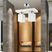 Apliqa Kare 2Li Modern Plafonyer Genç Odası MutfakYatak Odası Avize - 2