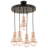 Apliqa Ciri 5 Li Yuvarlak Gold Kaplama Tel Sarkıt Modern Genç Odası Mutfak Oturma Odası Salon Sarkıt Avize - 5