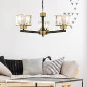 Apliqa Britney Eskitme 3 Lü Kristalli Taşlı Modern Tasarım Kristal Salon Avize - 1