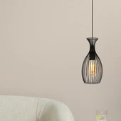 Luti Tekli Telli Siyah Modern Sarkıt Mutfak Salon Sarkıt Avize thumbnail 1