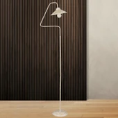 Helga Beyaz Patinalı Dekoratif Tasarım Retro Modern Metal Lambader thumbnail 1