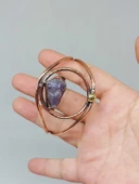 Ametist Taşı Motifli Bakır Bileklik (52532) thumbnail 4