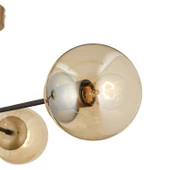 Apliqa Nide 3Lü Siyah Eskitme Bal Camlı Modern Genç Odası Yatak Odası Retro Salon Avize thumbnail 6