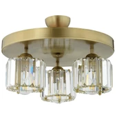 Apliqa Sabrina 3 Lü Yuvarlak Eskitme Plafonyer Kristalli Taşlı Modern Tasarım Kristal Salon Avize thumbnail 4