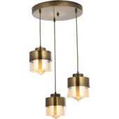 Apliqa Boris 3Lü Yuvarlak Komple Eskitme Sarkıt Modern Genç Odası Mutfak Salon Avize - 2