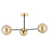 Apliqa Nide  3Lü Siyah Gold Bal Camlı Modern Genç Odası Yatak Odası Retro Salon Avize - 3
