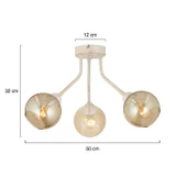 Apliqa David 3Lü Beyaz Silme Bal Camlı Modern Genç Odası MutfakSalon Avize thumbnail 9